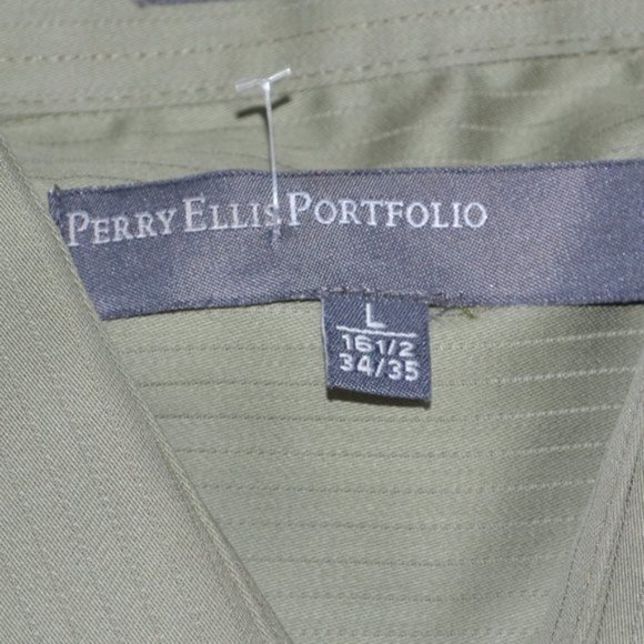 Perry Ellis Portfolio Sage Green Wrinkle-Resistant - Picture 4 of 4